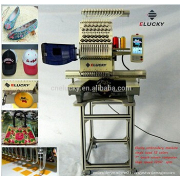 Single head flat computerized embroidery machine factory price